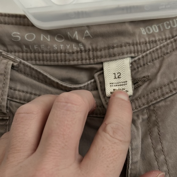 Sonoma size 12 boot cut gray/brown color pants. - Picture 5 of 10